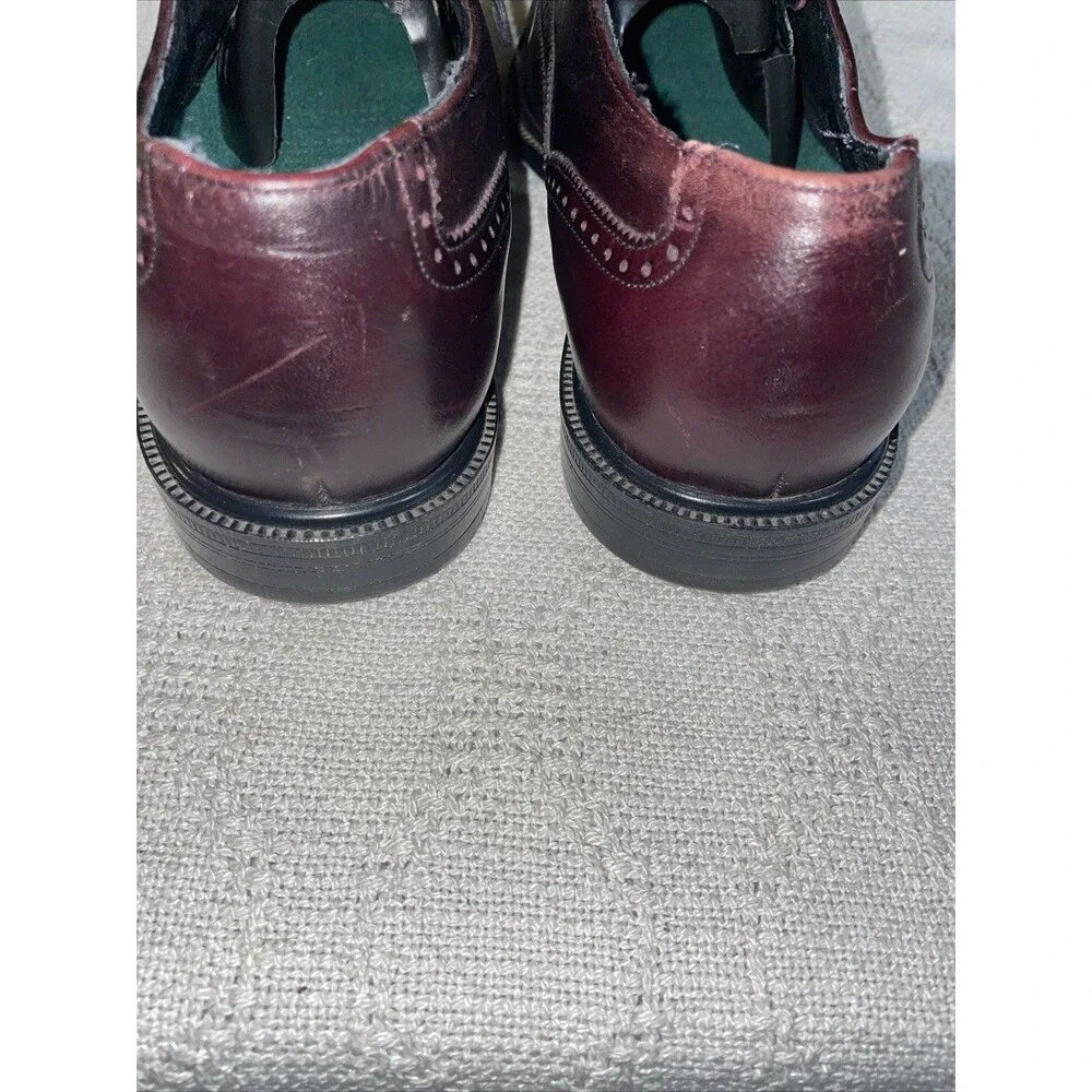 Hush Puppies Men’s Dress Wingtips Size 9.5 M Burgundy Leather Business Formal